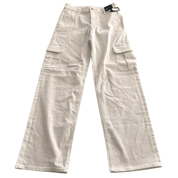 Express Denim - Express Ladies‎ Size 4R Y2K Style Preppy Relaxed White Straight low Rise Jeans